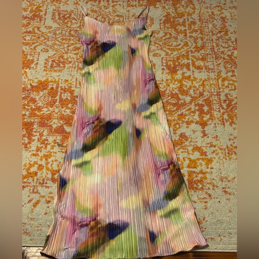 Source Unknown Multicolor Pleated Maxi Dress - image 11